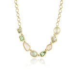 16.39ctw Green Tourmaline, 3.54ct Opal & 1.65ct Beryl Necklace Marrow Fine