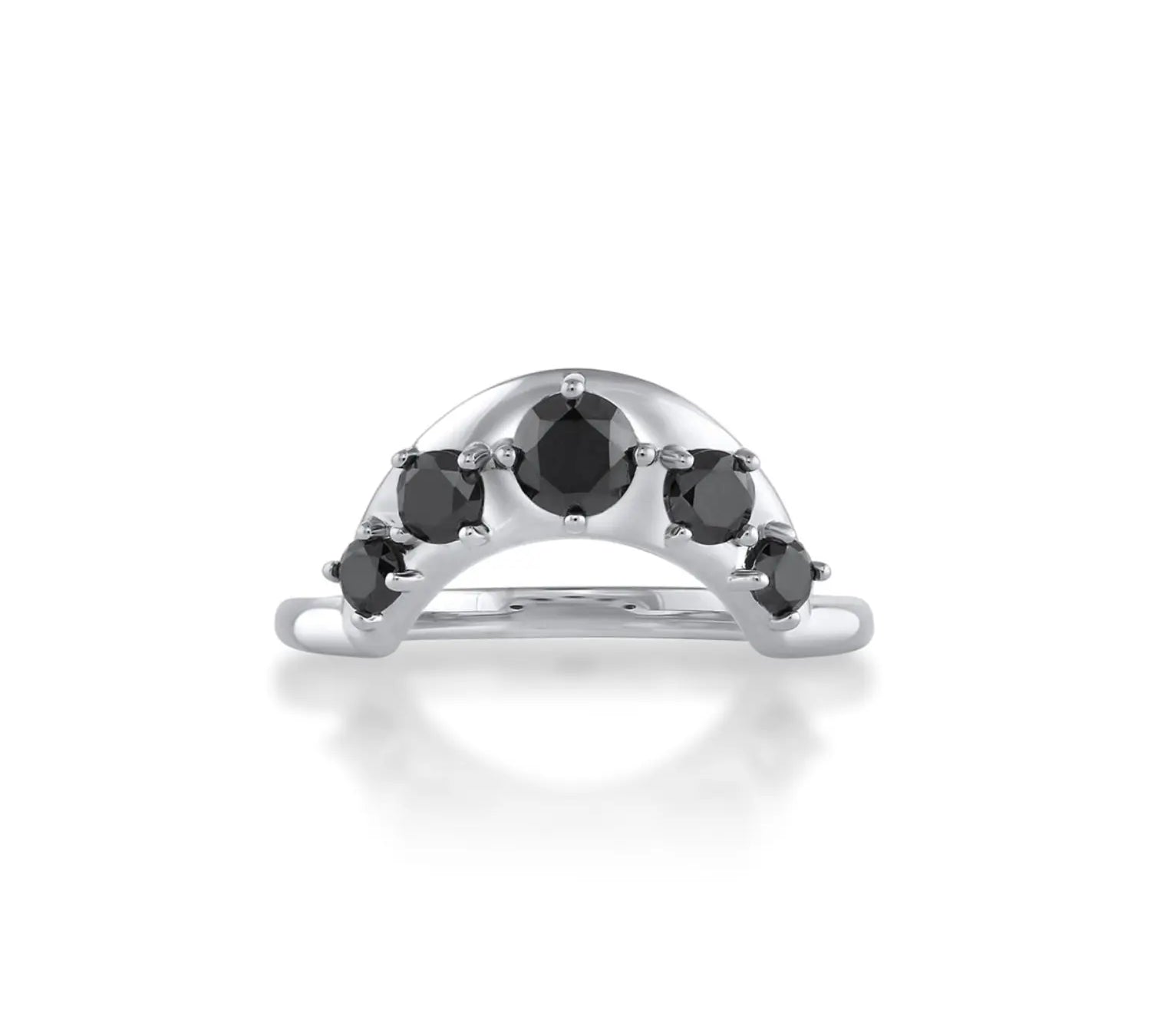 Marrow Fine Jewelry Black Diamond Crescendo Stacking Band [White Gold]