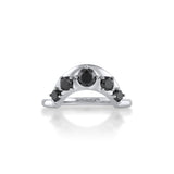 Marrow Fine Jewelry Black Diamond Crescendo Stacking Band [White Gold]