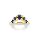 Marrow Fine Jewelry Black Diamond Crescendo Stacking Band [Yellow Gold]