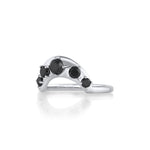 Marrow Fine Jewelry Black Diamond Crescendo Stacking Band [White Gold side]