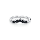 Marrow Fine Jewelry Black Diamond Seven Stones Stacking Ring  [White Gold]