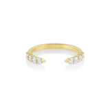 White Diamond Cosmic Light Open Shank Band [Yellow Gold]