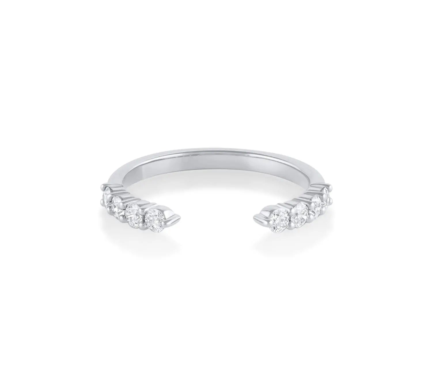 White Diamond Cosmic Light Open Shank Band [White Gold]