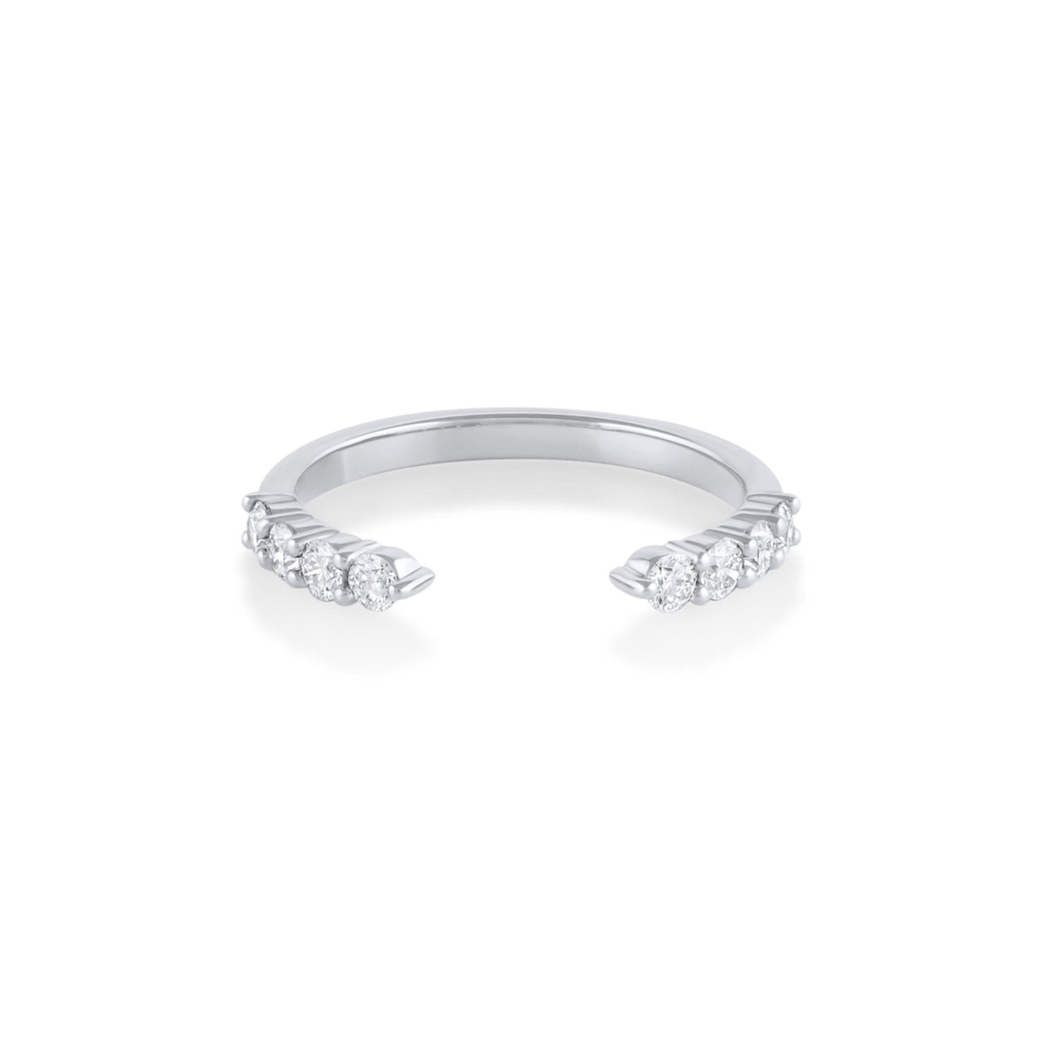 White Diamond Cosmic Light Open Shank Band [White Gold]