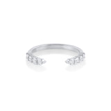 White Diamond Cosmic Light Open Shank Band [White Gold]
