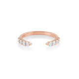 White Diamond Cosmic Light Open Shank Band [Rose Gold]