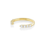 White Diamond Cosmic Light Open Shank Band [Yellow Gold side]