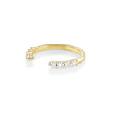 White Diamond Cosmic Light Open Shank Band [Yellow Gold side]