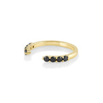 Marrow Fine Jewelry Black Diamond Cosmic Light Open Shank Band [Yellow Gold side]