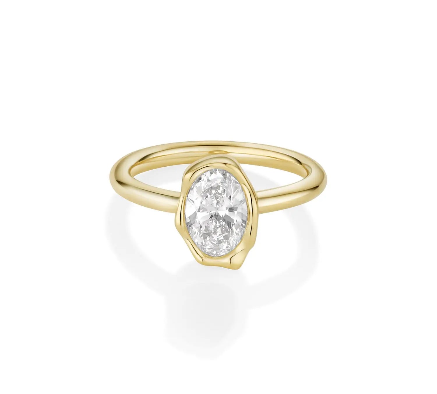 1.01ct Lab-Created Diamond Abstract Bezel Ring