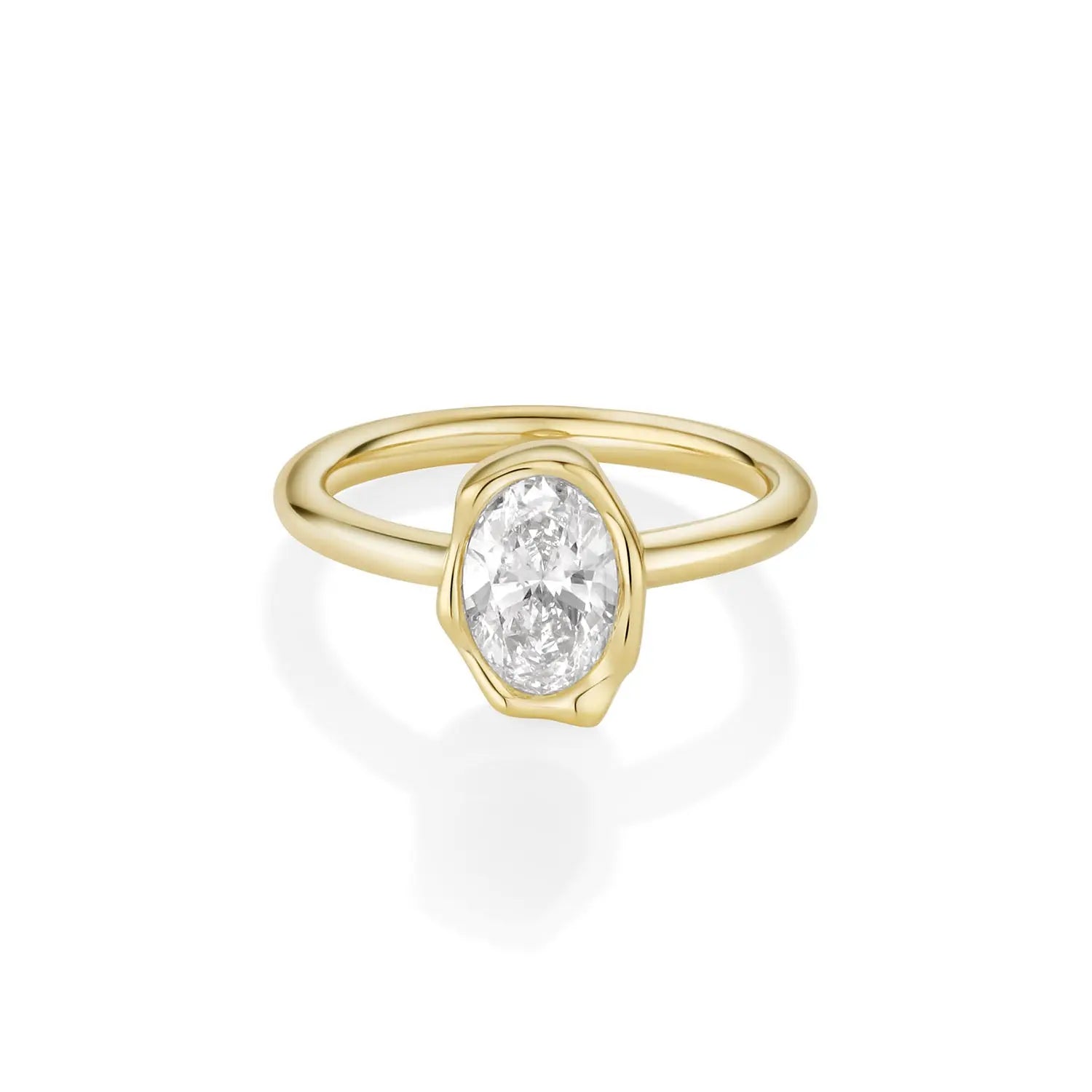 1.01ct Lab-Created Diamond Abstract Bezel Ring