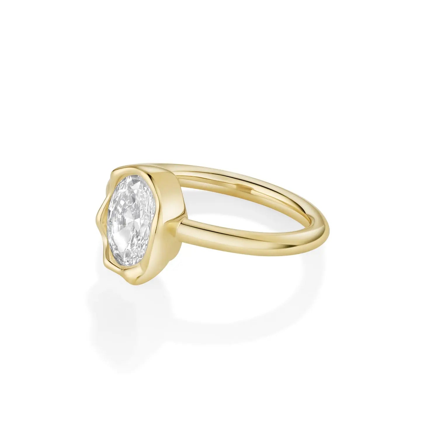 1.01ct Lab-Created Diamond Abstract Bezel Ring