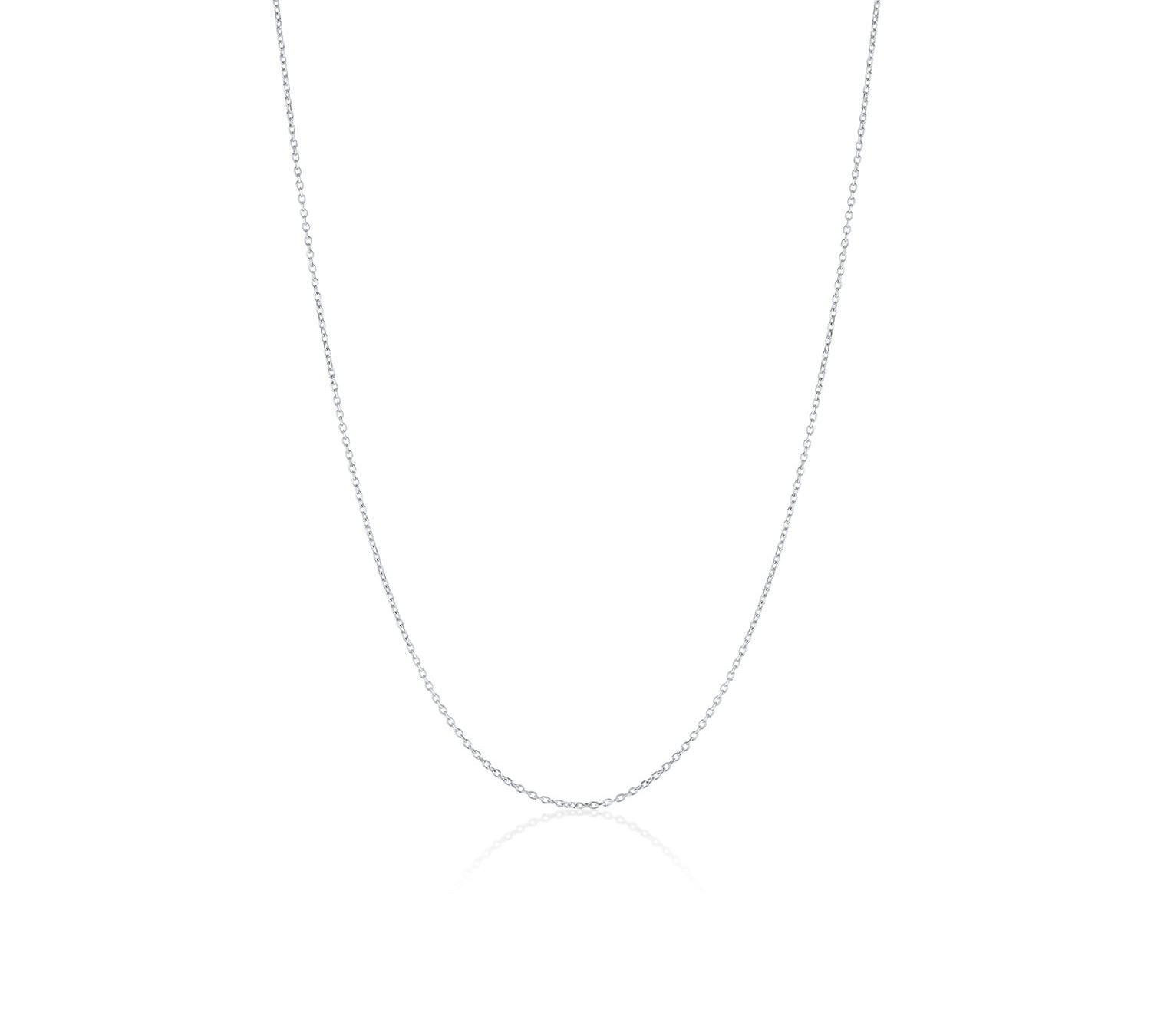 1mm Cable Chain [White Gold]