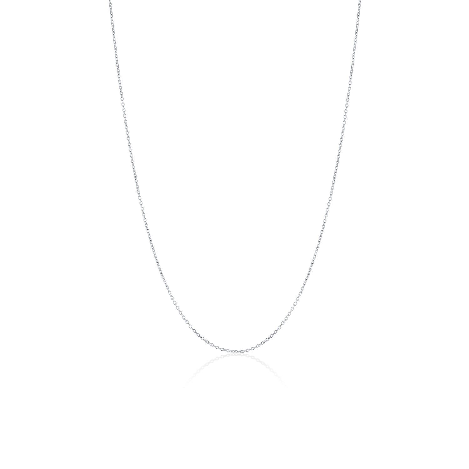 1mm Cable Chain [White Gold]