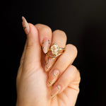 2.01ct Moval Diamond Abstract Bezel Ring Marrow Fine