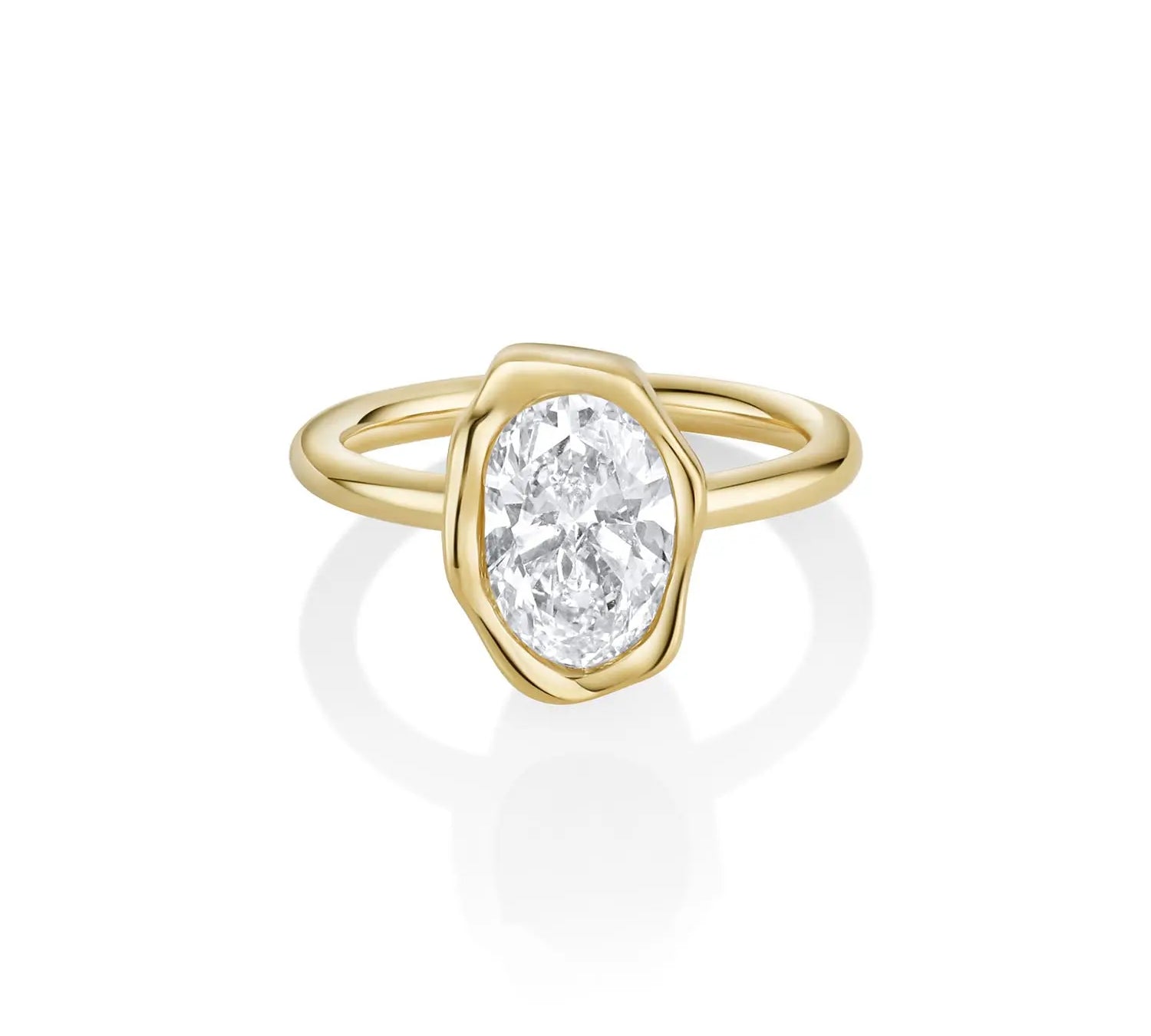 2.02ct Lab-Created Diamond Abstract Bezel Ring Marrow Fine