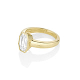 2.03ct Octagon Diamond Ring Side View