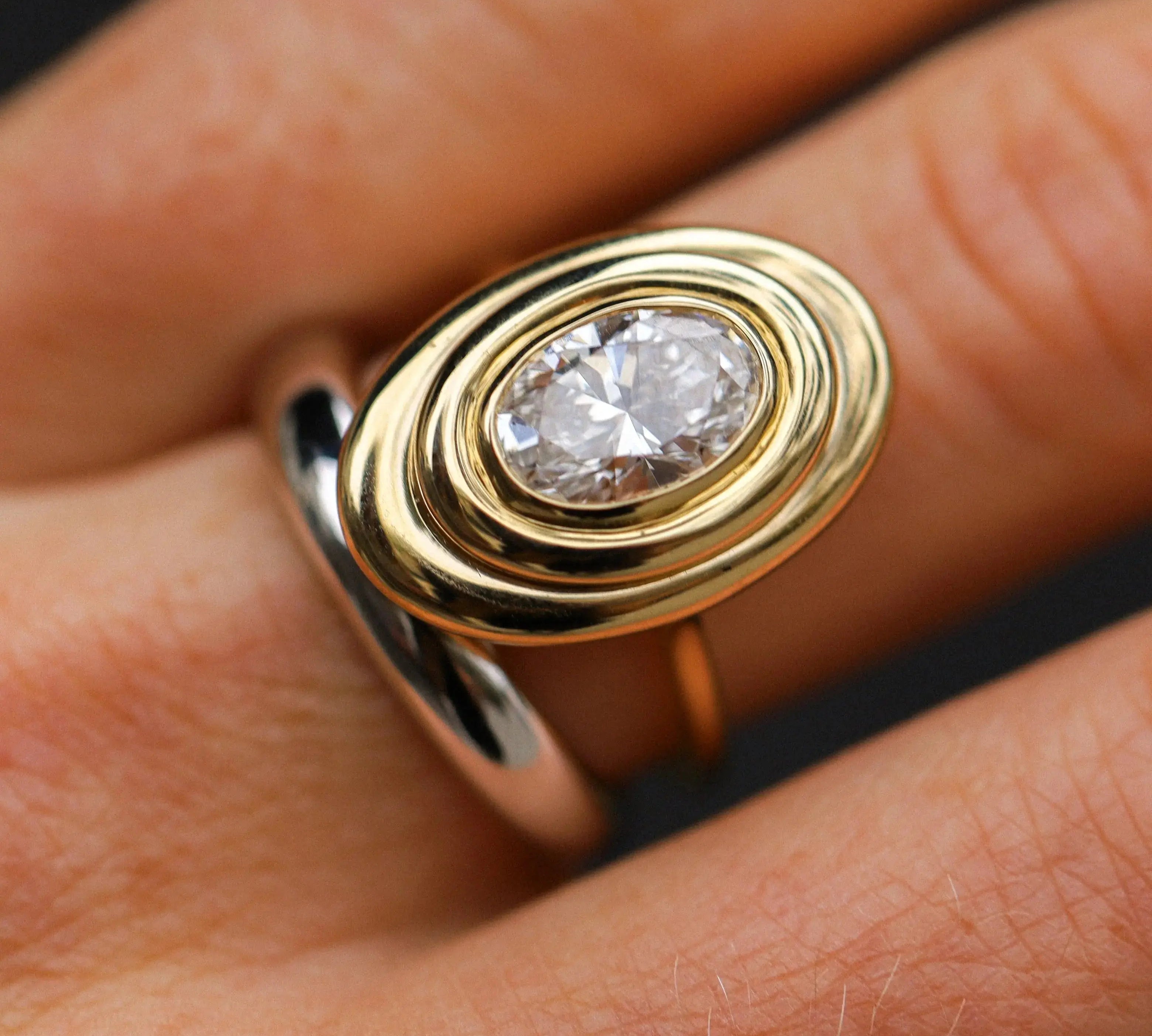 The In-Orbit Oval Engagement Ring Marrow Fine