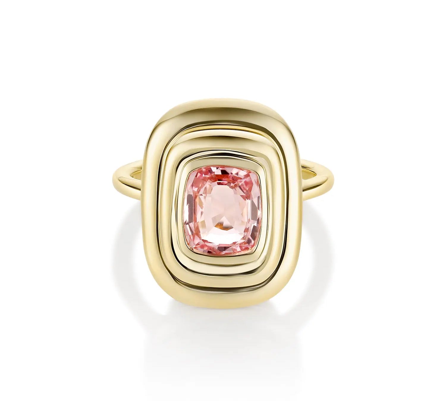 2.16ct Padparadscha In-Orbit Ring