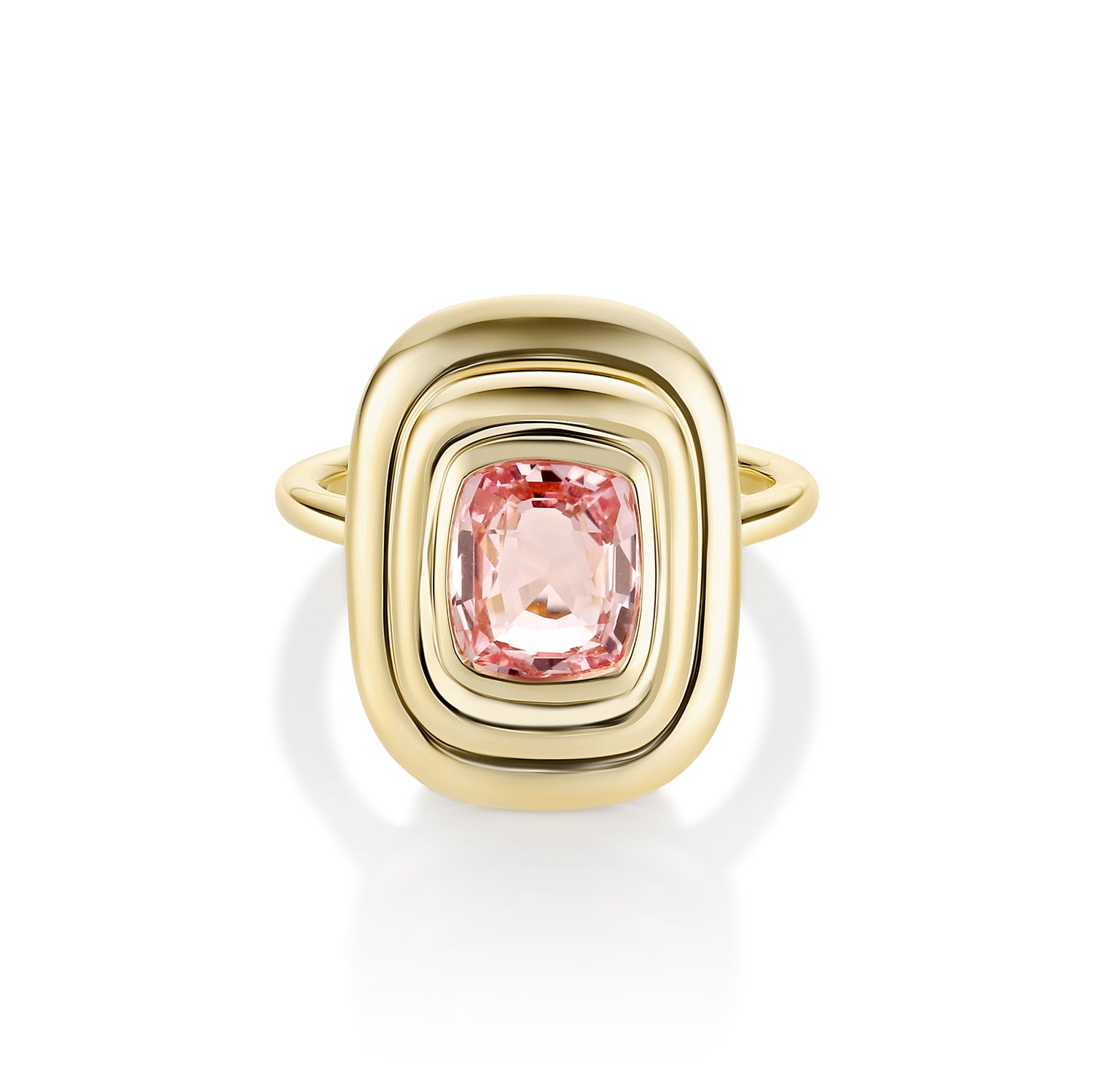 2.16ct Padparadscha In-Orbit Ring