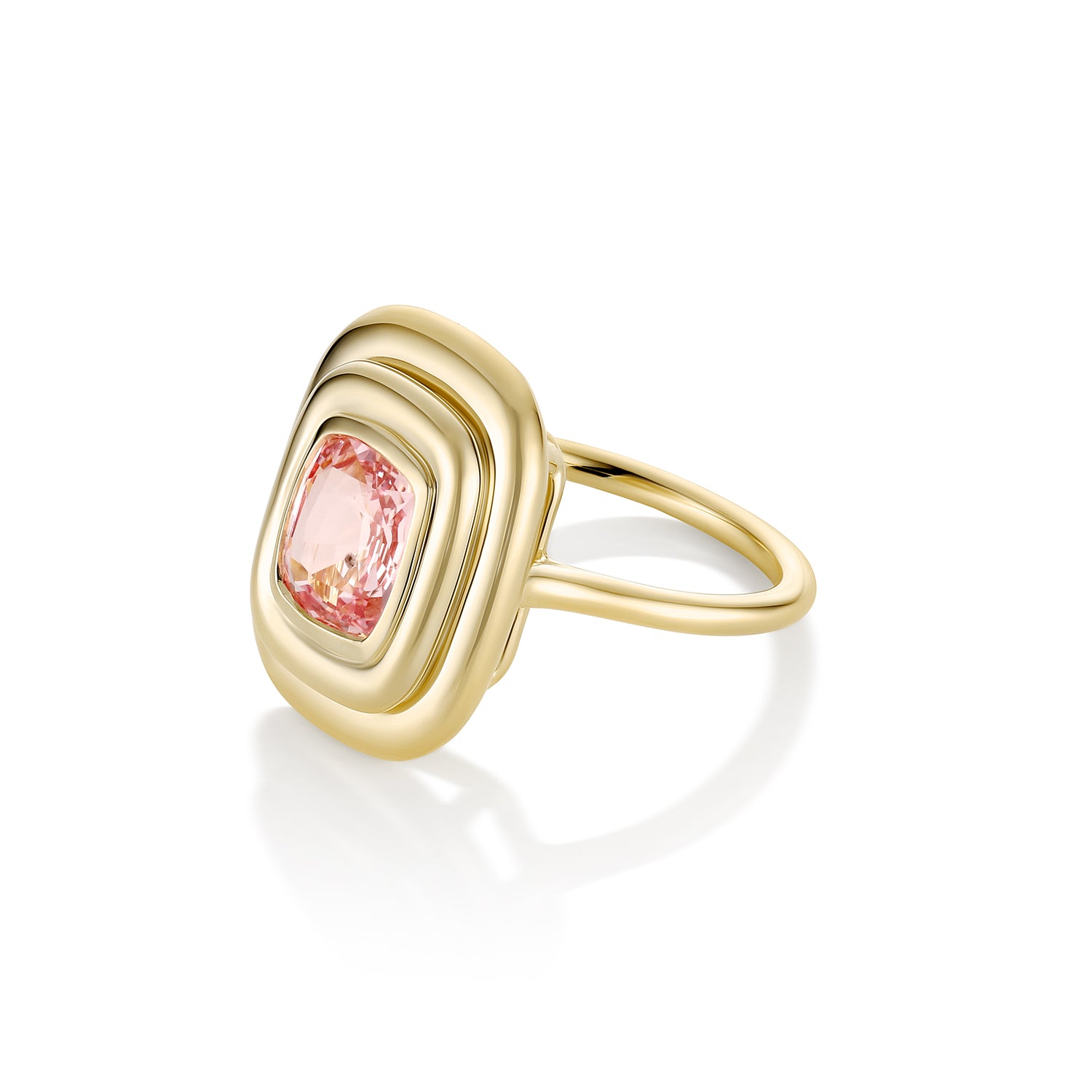 2.16ct Padparadscha In-Orbit Ring