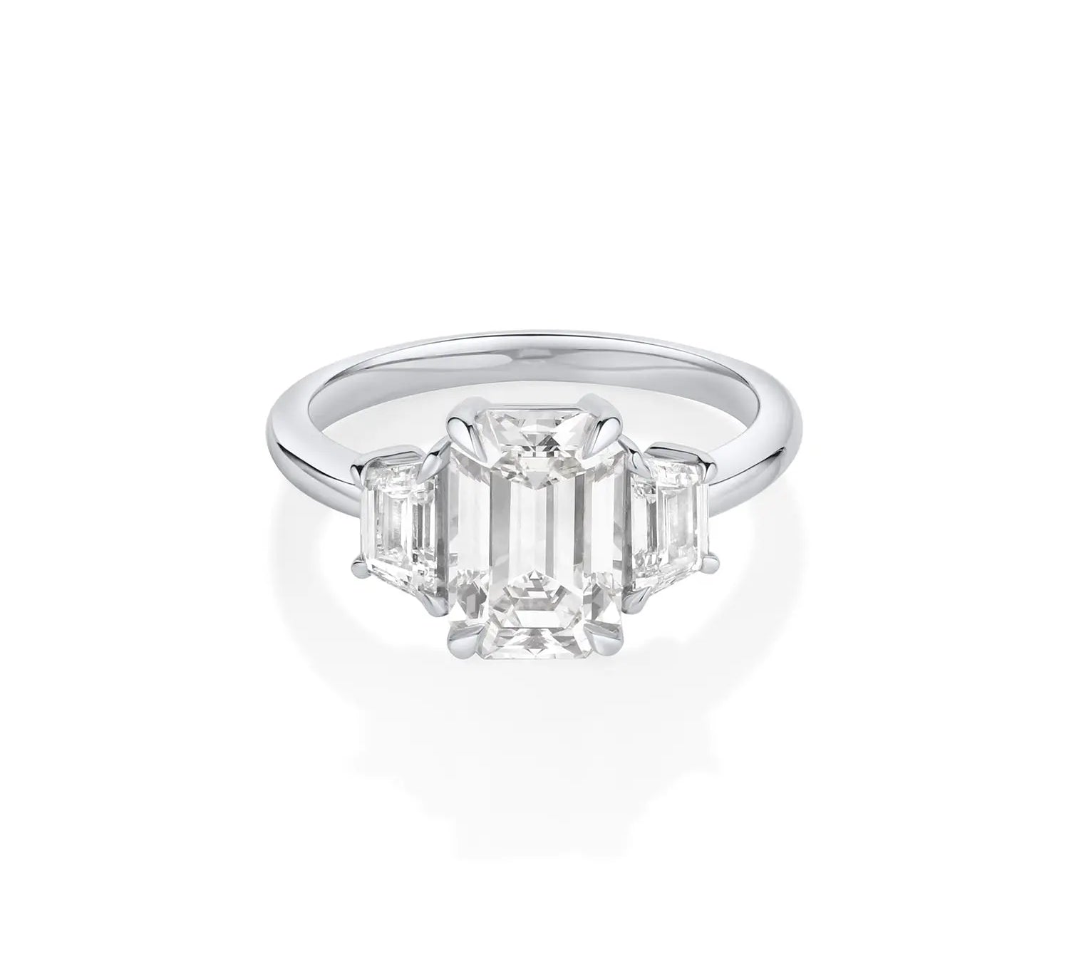 2.18ct Diamond and 0.62tcw Diamond Three Stone Ring - Marrow Fine