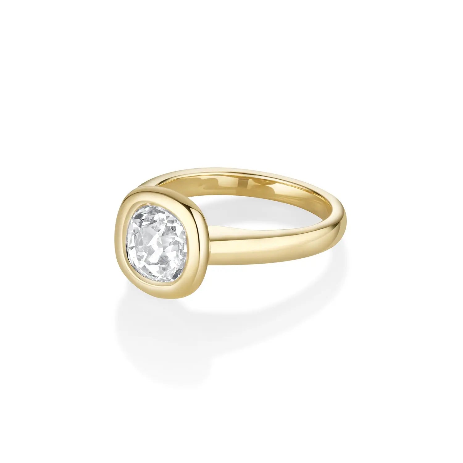 2.25ct Old Mine Diamond Ring side view