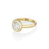 2.25ct Old Mine Diamond Ring side view