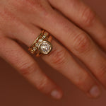 2.25ct Old Mine Diamond Ring on hand