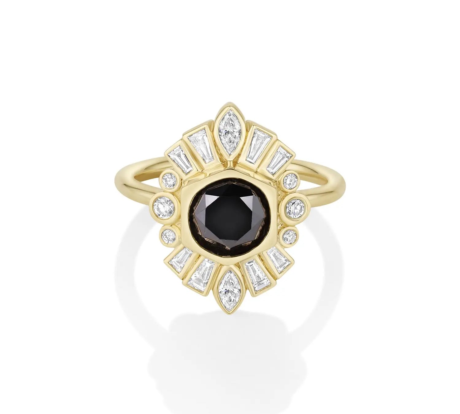 2.26ct Black Diamond Stella Ring [Yellow Gold]