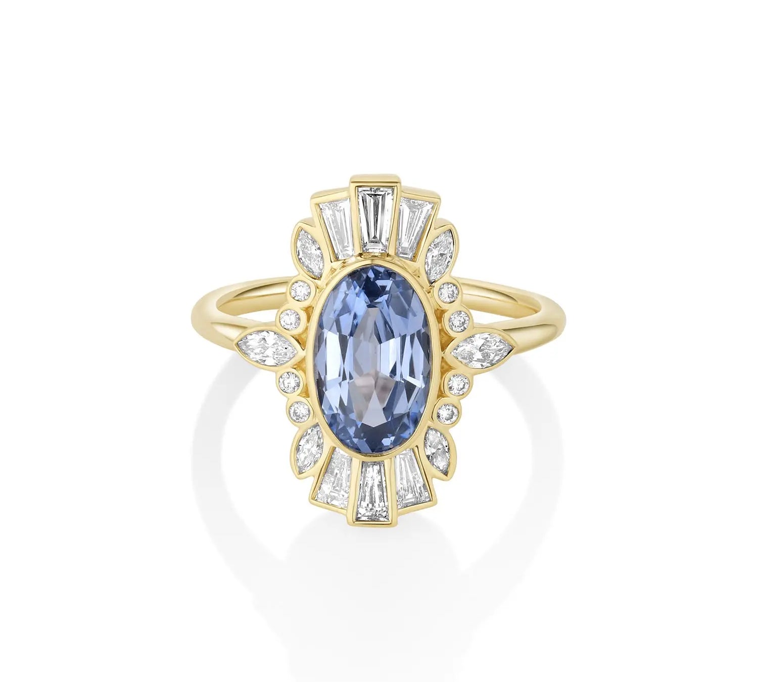 2.26ct Sapphire Ballerina Ring [Yellow Gold]