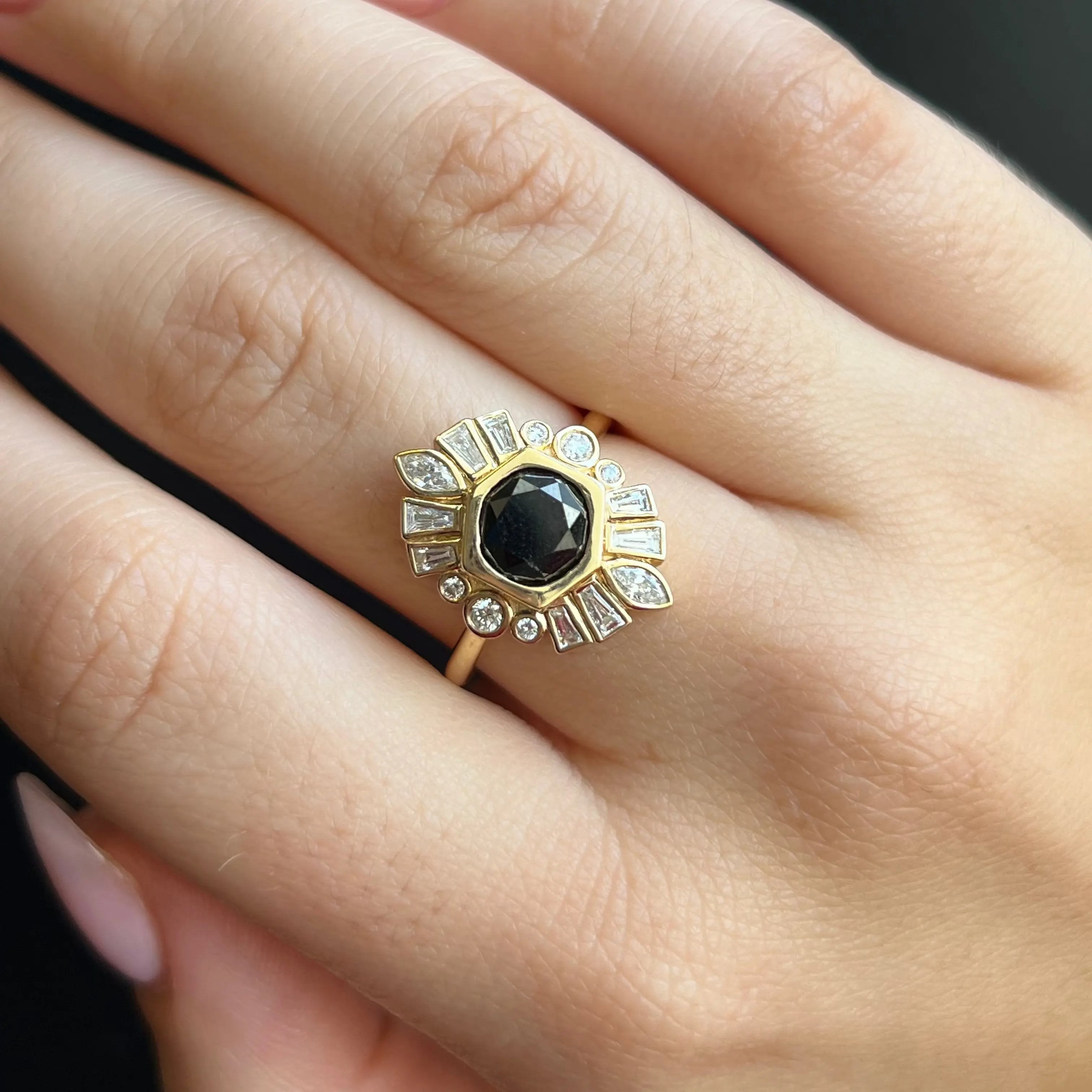 2.26ct Black Diamond Stella Ring [on hand]