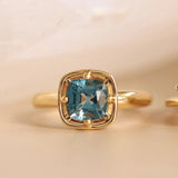 2.28ct Topaz Georgia flat lay on beige background