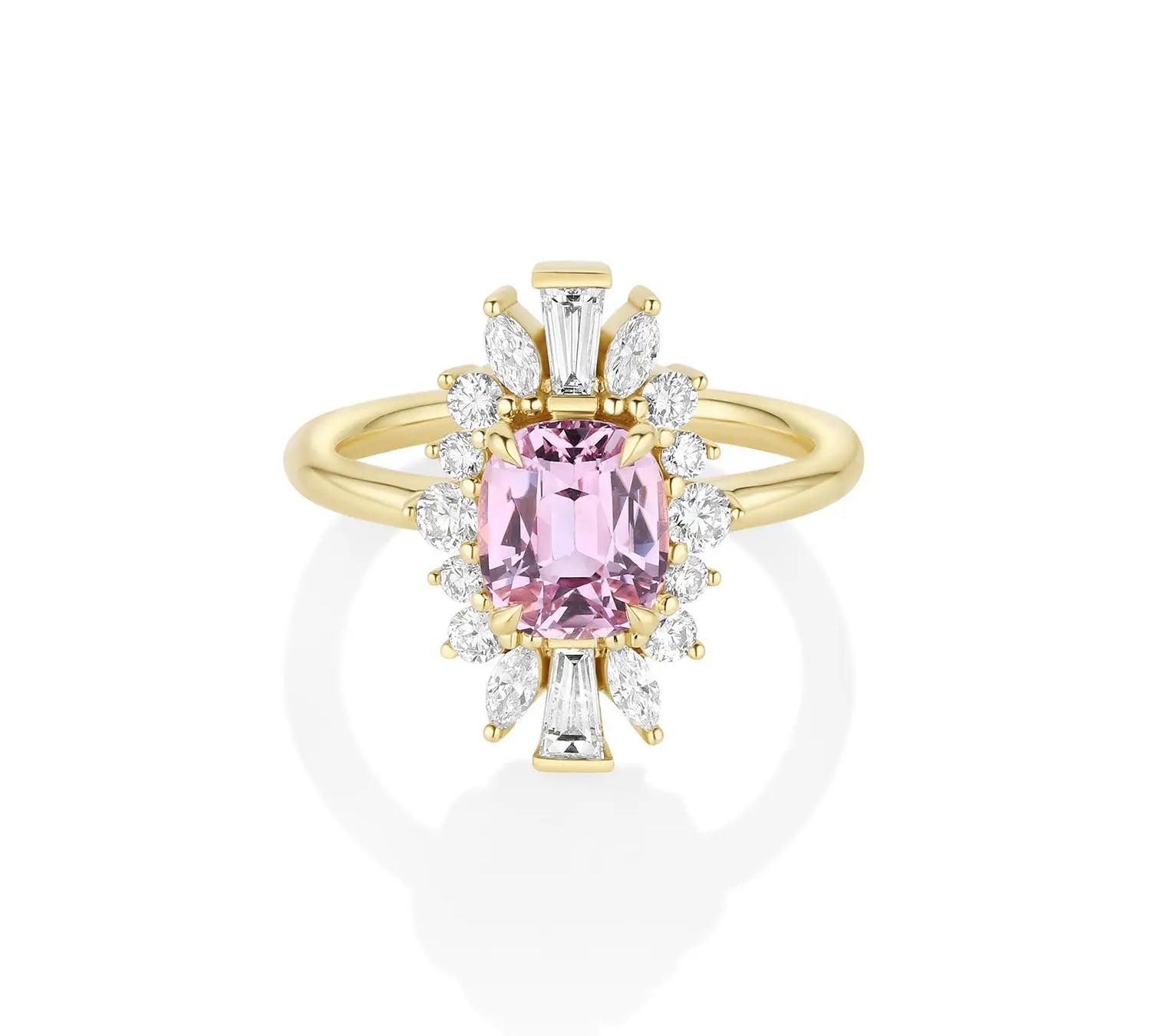 2.34ct Pink Spinel Ballerina Ring [Yellow Gold]
