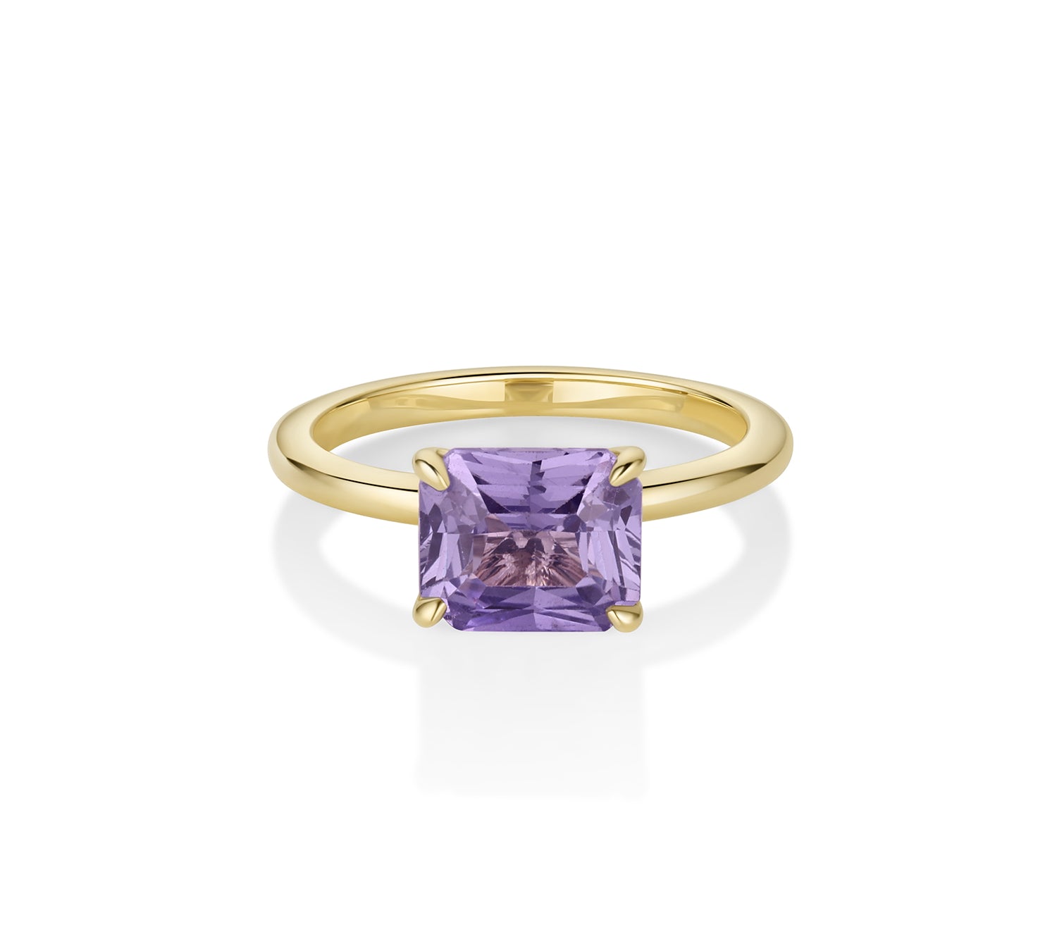2.41ct Purple Sapphire East-West Annette [Yellow Gold]