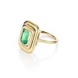 2.45ct Zambian Emerald In-Orbit Ring