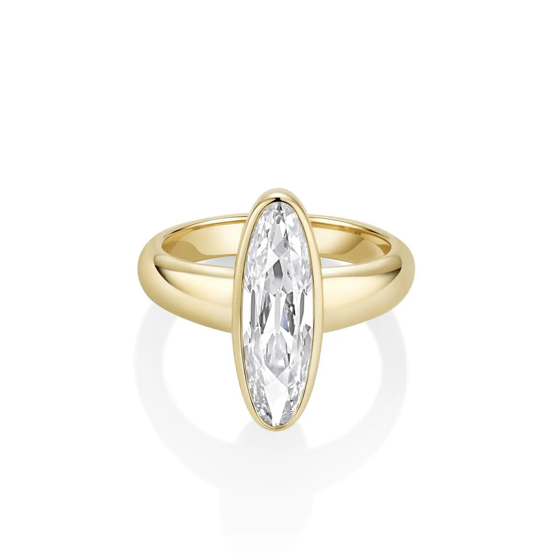 2.52ct Old Mine Lab-Created Moval Diamond Ring