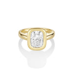 2.55ct Lab-Created Cushion Diamond Stevie Bezel Ring
