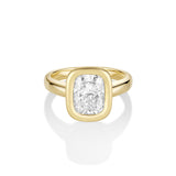 2.55ct Lab-Created Cushion Diamond Stevie Bezel Ring