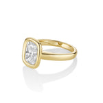 2.55ct Lab-Created Cushion Diamond Stevie Bezel Ring side view