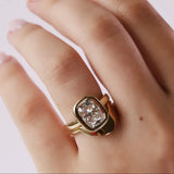 2.55ct Lab-Created Cushion Diamond Stevie Bezel Ring Marrow Fine