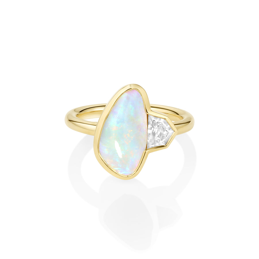 2.60ct Opal and Diamond Cadillac Bezel Ring