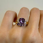 2.62ct Sapphire and Diamond Ring with Tracer Band [on hand]