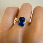 2.75ct Blue Sapphire Cushion Tessa Ring [on hand]