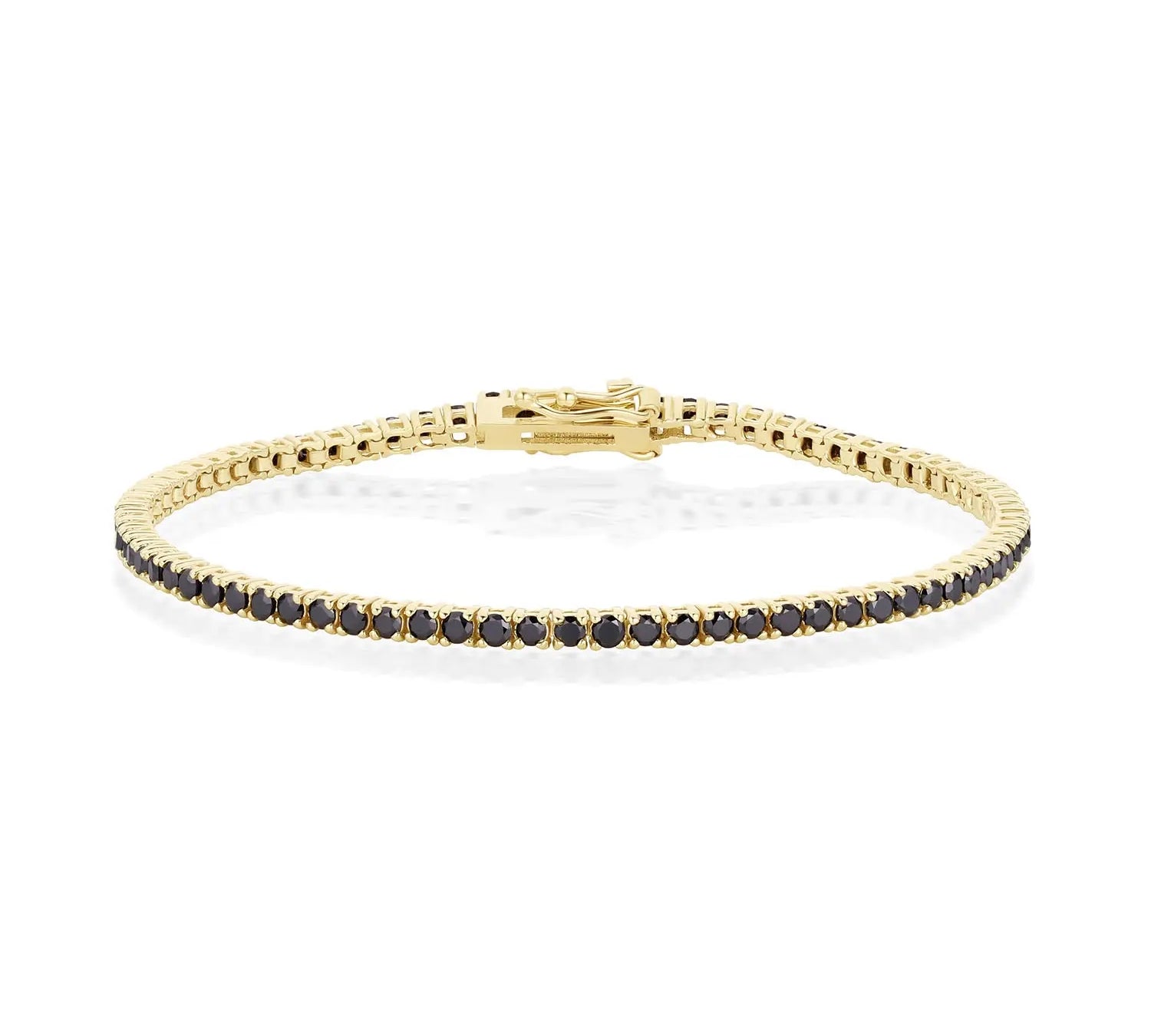 2.78tcw Black Diamond Tennis Bracelet [Yellow Gold]