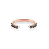 Marrow Fine Jewelry Black Diamond Cosmic Light Open Shank Band [Rose Gold]