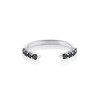 Marrow Fine Jewelry Black Diamond Cosmic Light Open Shank Band [White Gold]