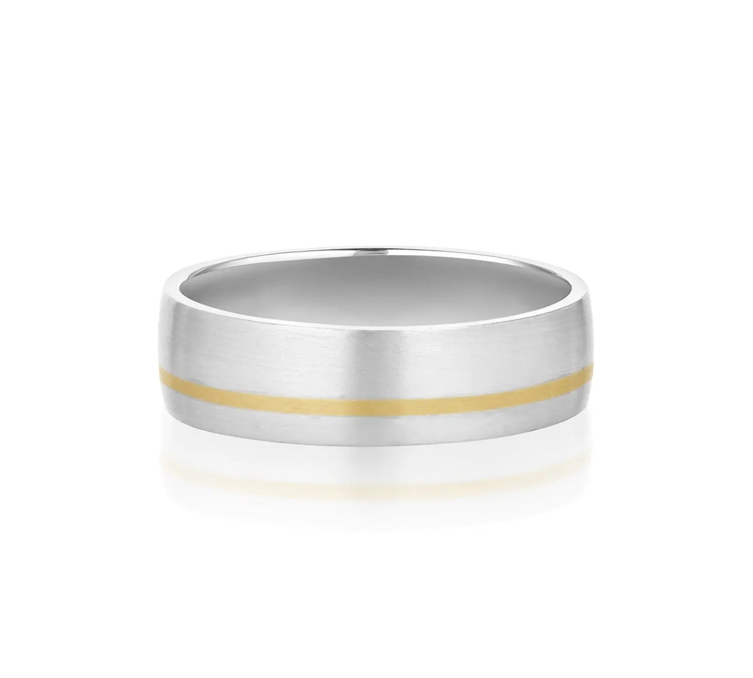 Inlay Men's Band [White Gold]