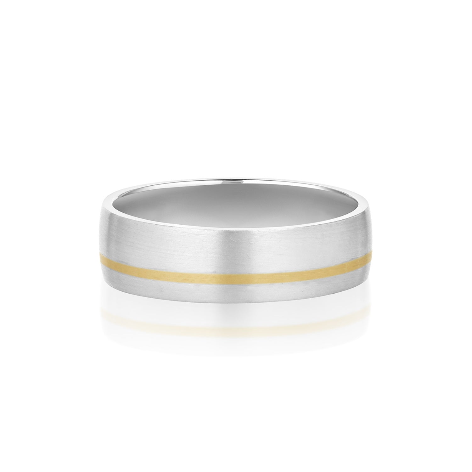 Inlay Men's Band [White Gold]